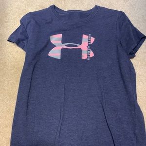 navy blue under armor shirt